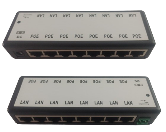 POE INYECTOR 8 PUERTOS BASE 100