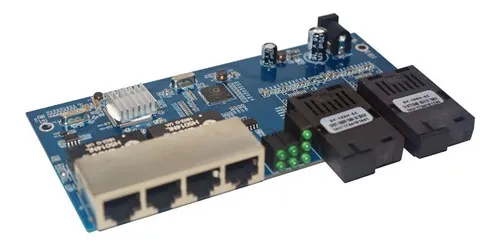 SWITCH BOARD 4 RED 2 FIBRA CON POE INVERSO TARJETA