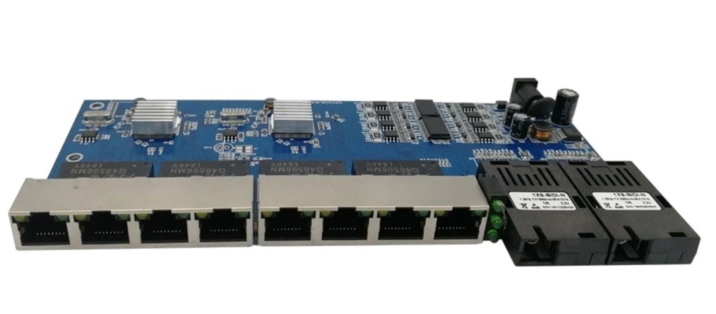 SWITCH BOARD 8 RED 2 FIBRA TARJETA AZUL