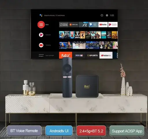 [535] TV BOX 2 RAM 16 INTERAS CONTROL COMANDO DE VOZ